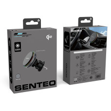 Holder (автотримач) Wireless Senteo M3 Qi2 Magnetic 15W на вентиляційну решітку- темно-сірий