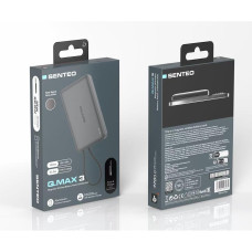 Power Bank Senteo Q.MAX 3 Slim 10000 mah wireless (USB-C/15w) + cable Type-С- темно-сірий
