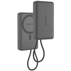 Power Bank Senteo Q.MAX 3 Slim 10000 mah wireless (USB-C/15w) + cable Type-С- темно-сірий