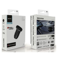 Автомобильное зарядное устройство Senteo Q-03 USB-A/18W+USB-C/45W PD63W (CE Сертификат)- черный