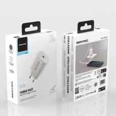 Мережевий зарядний пристрій Senteo Z-08 USB-C PD20W (CE Сертифікат)- білий