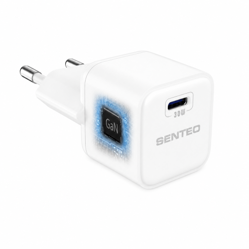 Сетевое зарядное устройство Senteo Z-09 USB-C PD30W Gan Mini (CE Сертификат)- белый