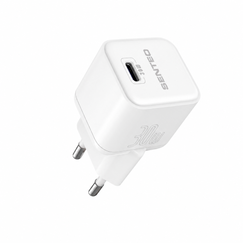 Сетевое зарядное устройство Senteo Z-09 USB-C PD30W Gan Mini (CE Сертификат)- белый