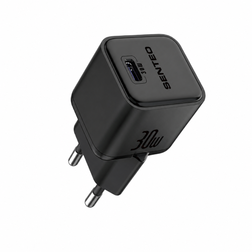 Сетевое зарядное устройство Senteo Z-09 USB-C PD30W Gan Mini (CE Сертификат)- черный