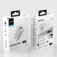Мережевий зарядний пристрій Senteo Z-10 USB-C+USB-A PD30W/GaN/QC3.0 18W (CE Сертифікат)- білий