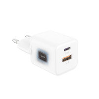 Мережевий зарядний пристрій Senteo Z-10 USB-C+USB-A PD30W/GaN/QC3.0 18W (CE Сертифікат)- білий