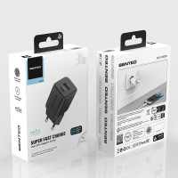 Сетевое зарядное устройство Senteo Z-10 USB-C+USB-A PD30W/GaN/QC3.0 18W (CE Сертификат)- черный