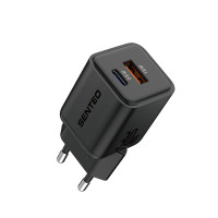 Сетевое зарядное устройство Senteo Z-10 USB-C+USB-A PD30W/GaN/QC3.0 18W (CE Сертификат)- черный