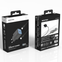 Сетевое зарядное устройство Senteo Z-16c USB-C PD30W Type-C - Type-C (CE Сертификат)- черный