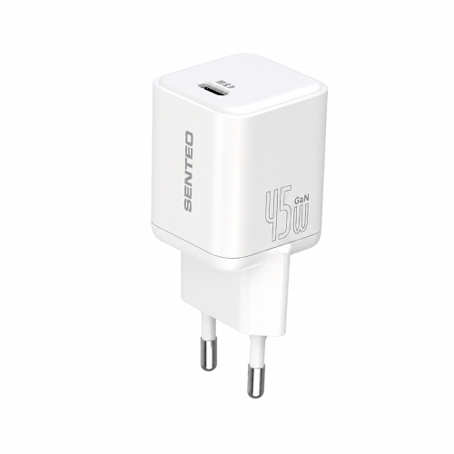 Сетевое зарядное устройство Senteo Z-18 USB-C 3A PD45W/Gan Mini (CE Сертификат)- белый