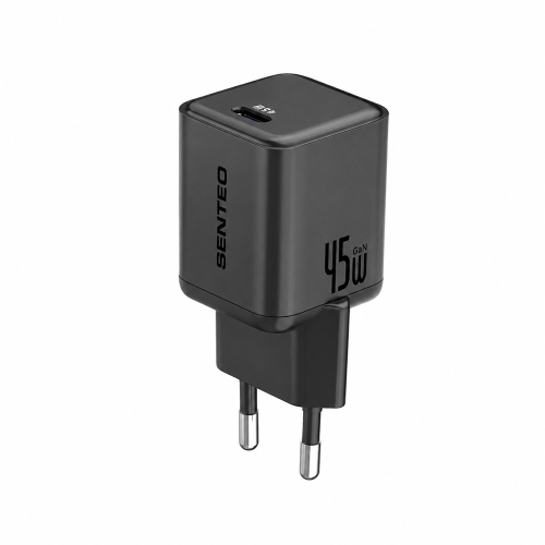 Сетевое зарядное устройство Senteo Z-18 USB-C 3A PD45W/Gan Mini (CE Сертификат)- черный