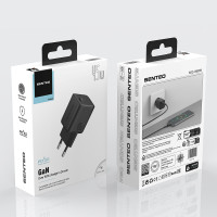 Мережевий зарядний пристрій Senteo Z-18 USB-C 3A PD45W/Gan Mini (CE Сертифікат)- чорний