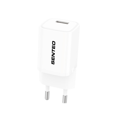 Мережевий зарядний пристрій Senteo S-01 USB-A PD18W/QC3.0 version1 (CE Сертифікат)- білий