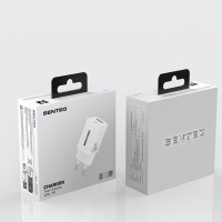 Сетевое зарядное устройство Senteo S-03 USB-C+USB-A PD20W/QC3.0/18W version1 (CE Сертификат)- черный