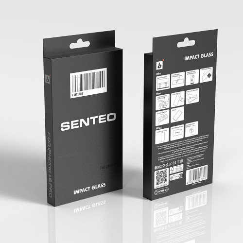 Захисне скло Senteo Tempered Glass for Apple for iPhone 17/16 Pro, Impact Glass Protocol 1 (в упаковці)- прозоре