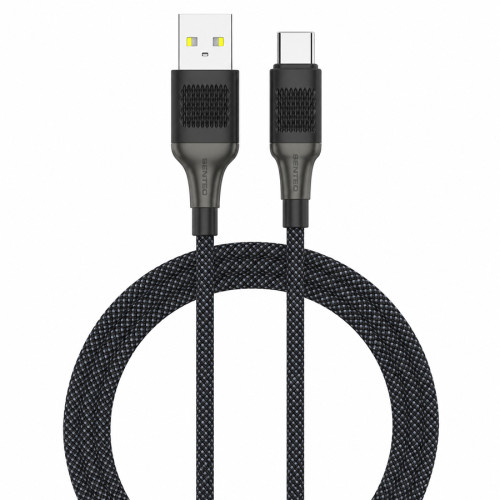 USB кабель Senteo SM-04 Eplosid series 3A Type-C 1м- чорний