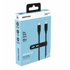 Кабель Senteo SL-07 Skin Silicone 60W Type-C - Type-C 1.2м- чорний