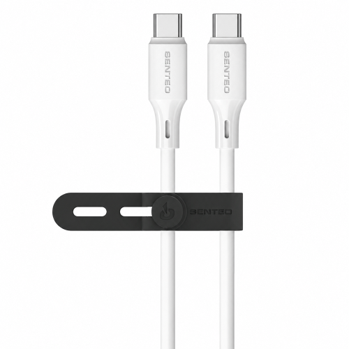 Кабель Senteo SL-08 Nano Silicone 60W Type-C - Type-C 1м- білий