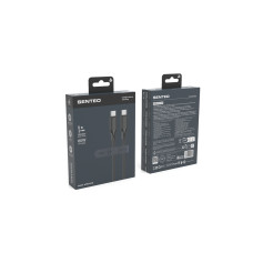 Кабель Senteo SL-08 Nano Silicone 60W Type-C - Type-C 1м- чорний
