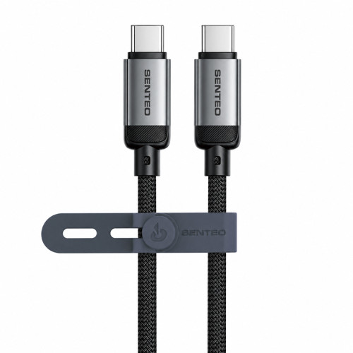 Кабель Senteo SM-06 Nano braided 60W Type-C - Type-C 1м- чорний