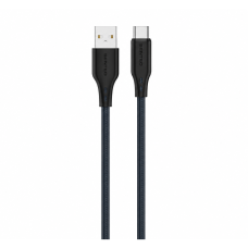USB кабель Senteo SL-04 Embossed Silicone 3A Type-C 1м- чорний