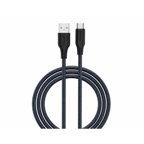 USB кабель Senteo SL-04 Embossed Silicone 3A Type-C 1м- чорний