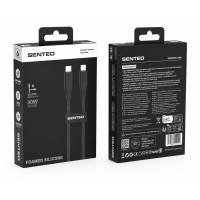 Кабель Senteo SL-05 Foamed Silicone 30W Type-C - Lightning 1м- черный