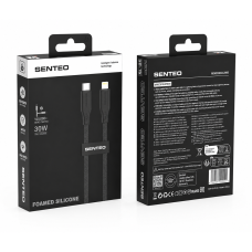 Кабель Senteo SL-05 Foamed Silicone 30W Type-C - Lightning 1м- чорний