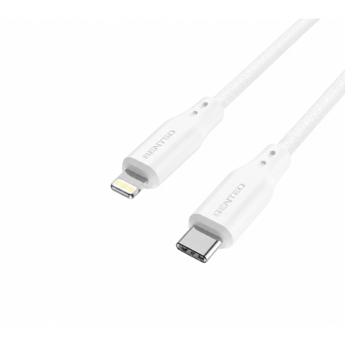 Кабель Senteo SL-05 Foamed Silicone 30W Type-C - Lightning 1м- білий