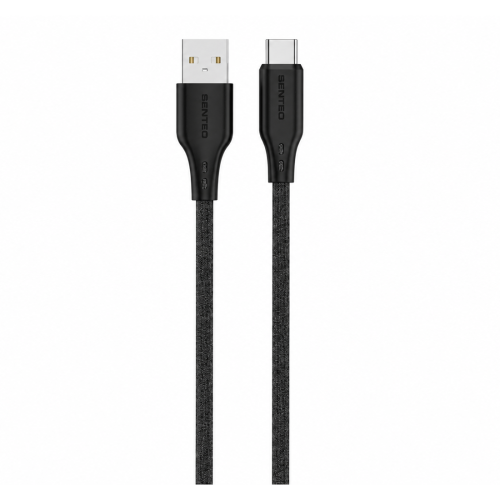 USB кабель Senteo SL-05 Foamed Silicone 3A Type-C 1м- чорний