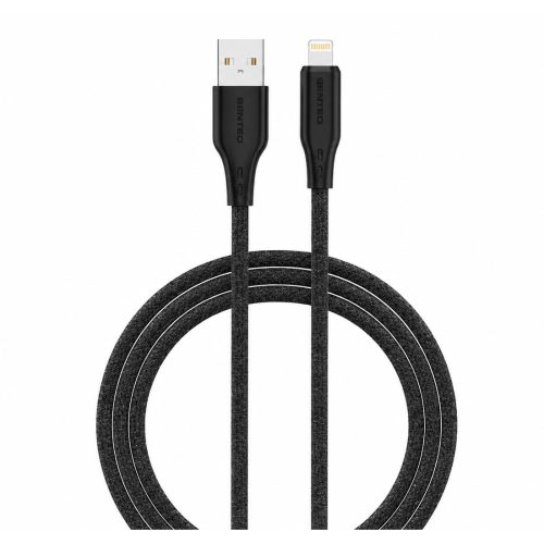 USB кабель Senteo SL-05 Foamed Silicone 2.4A Lightning 1м- чорний