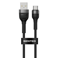 USB кабель Senteo ST-01 Montes Series 3A Type-C 1,2м- черный