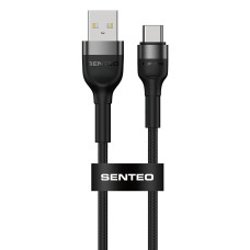 USB кабель Senteo ST-01 Montes Series 3A Type-C 1,2м- чорний