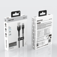 USB кабель Senteo ST-01 Montes Series 3A Type-C 1,2м- черный