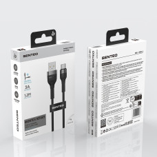 USB кабель Senteo ST-01 Montes Series 3A Type-C 1,2м- чорний