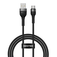 USB кабель Senteo ST-01 Montes Series 3A Type-C 1,2м- черный