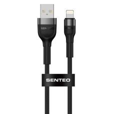 USB кабель Senteo ST-01 Montes Series 2.4A Lightning 1,2м- чорний