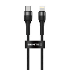 Кабель Senteo ST-01 Montes Series 30W Type-C - Lightning 1,2м- чорний