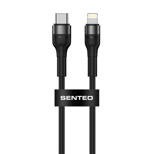 Кабель Senteo ST-01 Montes Series 30W Type-C - Lightning 1,2м- чорний