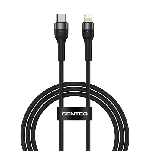 Кабель Senteo ST-01 Montes Series 30W Type-C - Lightning 1,2м- чорний