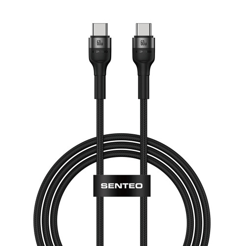 Кабель Senteo ST-01 Montes Series 60W Type-C - Type-C 1,2м- чорний