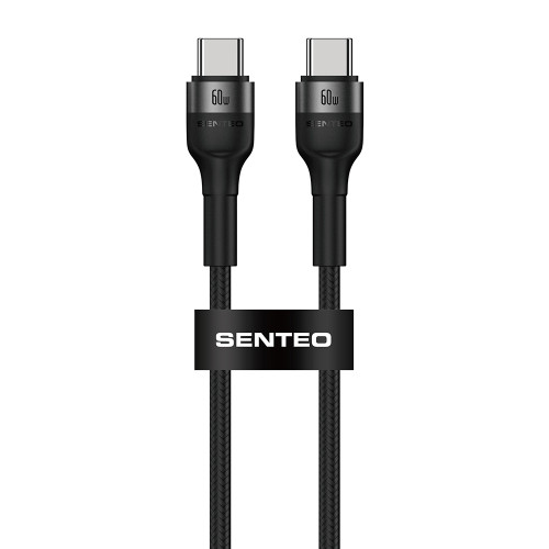 Кабель Senteo ST-01 Montes Series 60W Type-C - Type-C 1,2м- чорний