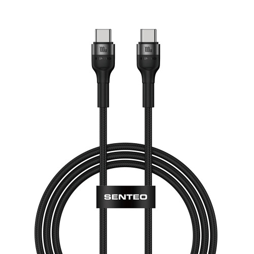 Кабель Senteo ST-01 Montes Series 100W Type-C - Type-C 1,2м- чорний