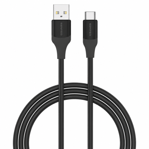 USB кабель Senteo SL-07 Skin Silicone 3A Type-C 1,2м- чорний