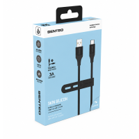 USB кабель Senteo SL-07 Skin Silicone 3A Type-C 1,2м- черный