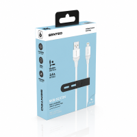 USB кабель Senteo SL-07 Skin Silicone 2.4A Lightning 1,2м- білий