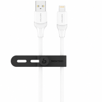 USB кабель Senteo SL-07 Skin Silicone 2.4A Lightning 1,2м- білий