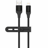 USB кабель Senteo SL-07 Skin Silicone 2.4A Lightning 1,2м- чорний