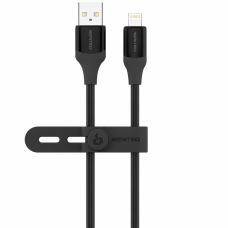 USB кабель Senteo SL-07 Skin Silicone 2.4A Lightning 1,2м- чорний