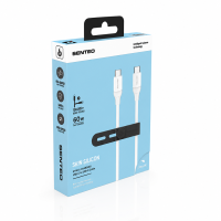 Кабель Senteo SL-07 Skin Silicone 60W Type-C - Type-C 1,2м- білий